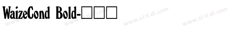 WaizeCond Bold字体转换